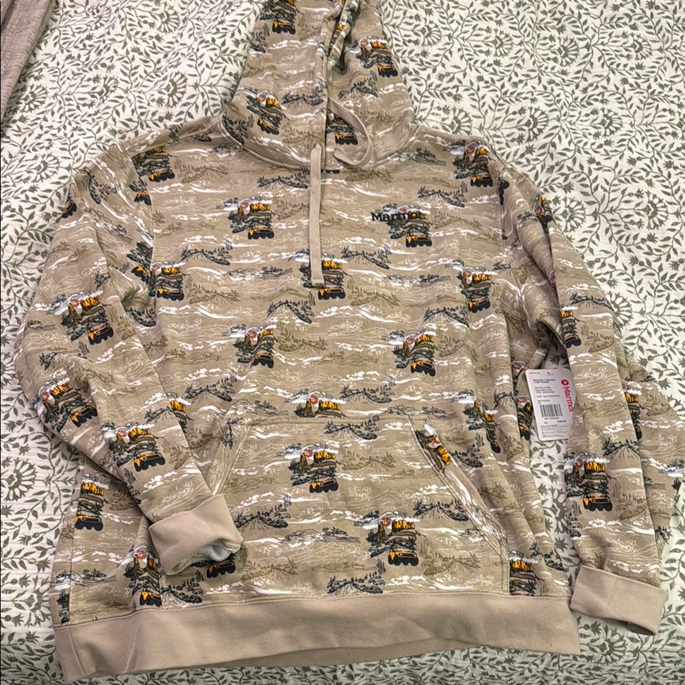 Marmot Beige Graphic Hoodie